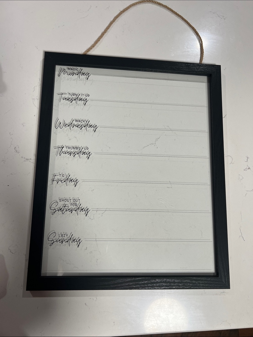 Black Weekly Planner Frame - Unbranded